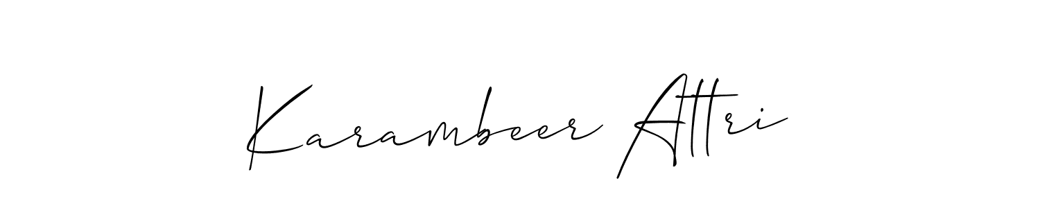 Once you've used our free online signature maker to create your best signature Allison_Script style, it's time to enjoy all of the benefits that Karambeer Attri name signing documents. Karambeer Attri signature style 2 images and pictures png