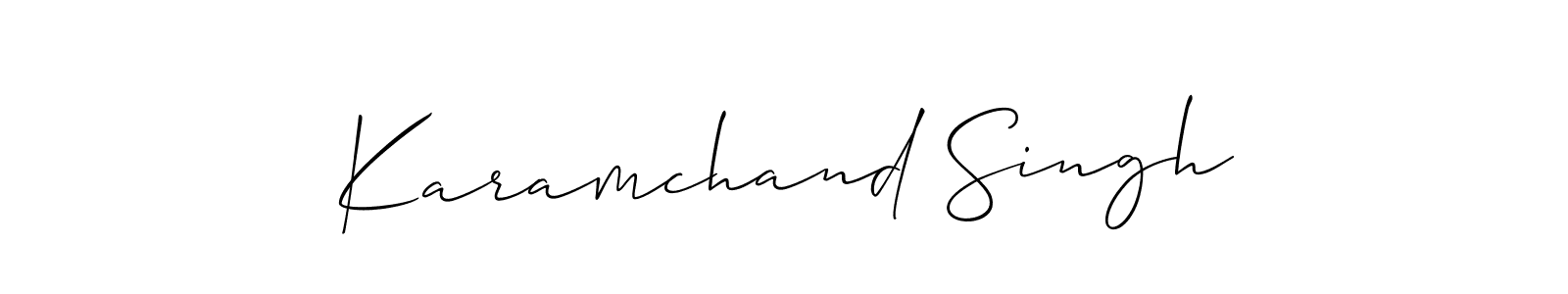 Similarly Allison_Script is the best handwritten signature design. Signature creator online .You can use it as an online autograph creator for name Karamchand Singh. Karamchand Singh signature style 2 images and pictures png