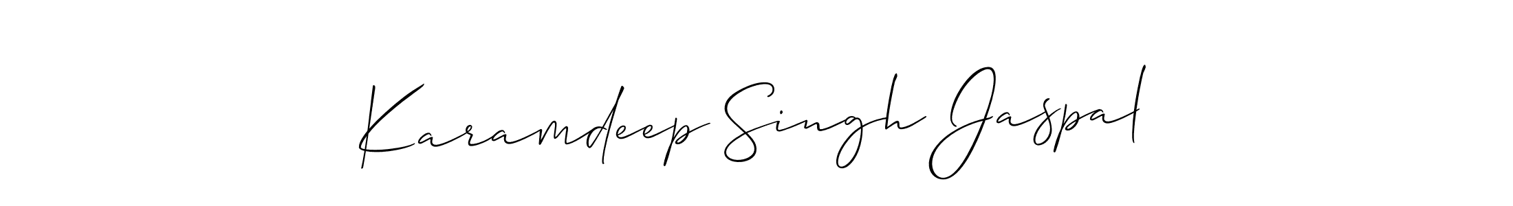 Karamdeep Singh Jaspal stylish signature style. Best Handwritten Sign (Allison_Script) for my name. Handwritten Signature Collection Ideas for my name Karamdeep Singh Jaspal. Karamdeep Singh Jaspal signature style 2 images and pictures png