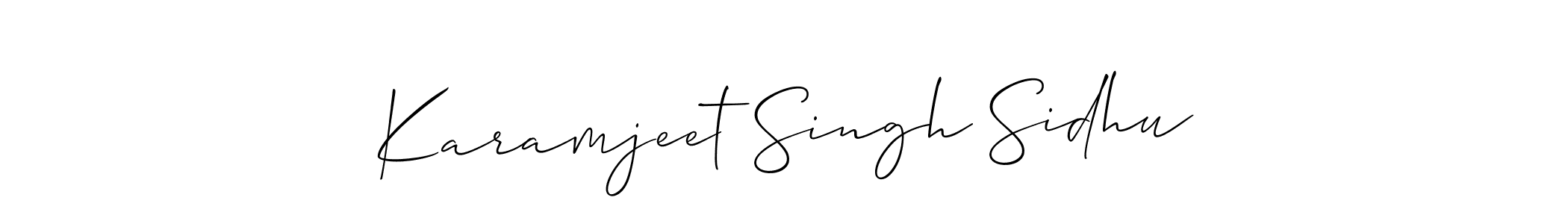 How to Draw Karamjeet Singh Sidhu signature style? Allison_Script is a latest design signature styles for name Karamjeet Singh Sidhu. Karamjeet Singh Sidhu signature style 2 images and pictures png