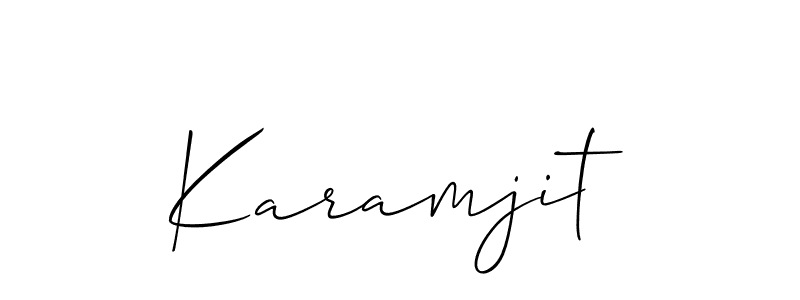 Allison_Script is a professional signature style that is perfect for those who want to add a touch of class to their signature. It is also a great choice for those who want to make their signature more unique. Get Karamjit name to fancy signature for free. Karamjit signature style 2 images and pictures png
