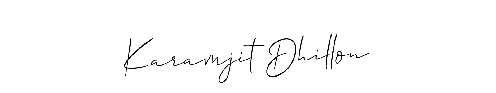 if you are searching for the best signature style for your name Karamjit Dhillon. so please give up your signature search. here we have designed multiple signature styles  using Allison_Script. Karamjit Dhillon signature style 2 images and pictures png