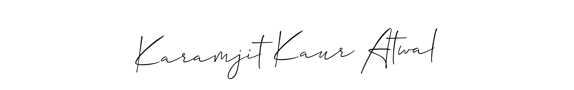 Check out images of Autograph of Karamjit Kaur Atwal name. Actor Karamjit Kaur Atwal Signature Style. Allison_Script is a professional sign style online. Karamjit Kaur Atwal signature style 2 images and pictures png