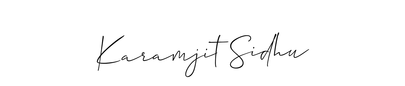 Make a beautiful signature design for name Karamjit Sidhu. With this signature (Allison_Script) style, you can create a handwritten signature for free. Karamjit Sidhu signature style 2 images and pictures png