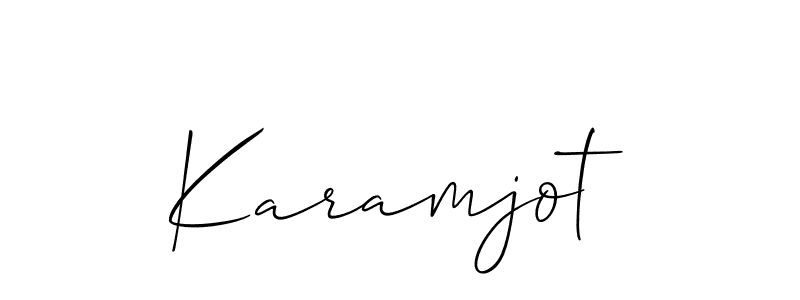 if you are searching for the best signature style for your name Karamjot. so please give up your signature search. here we have designed multiple signature styles  using Allison_Script. Karamjot signature style 2 images and pictures png