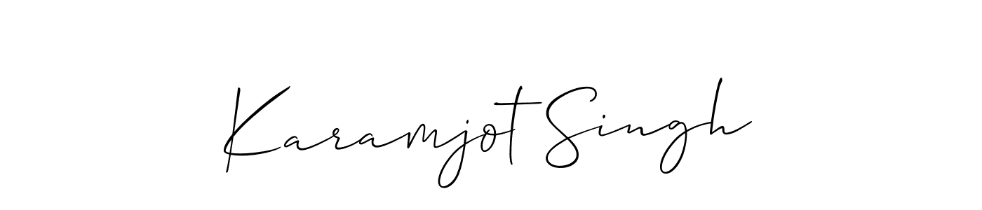 You should practise on your own different ways (Allison_Script) to write your name (Karamjot Singh) in signature. don't let someone else do it for you. Karamjot Singh signature style 2 images and pictures png