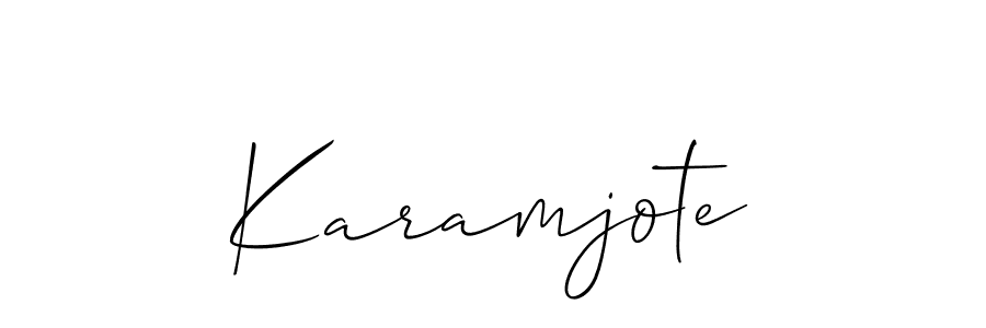 You can use this online signature creator to create a handwritten signature for the name Karamjote. This is the best online autograph maker. Karamjote signature style 2 images and pictures png