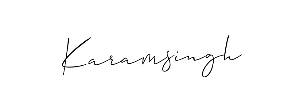 Make a beautiful signature design for name Karamsingh. With this signature (Allison_Script) style, you can create a handwritten signature for free. Karamsingh signature style 2 images and pictures png