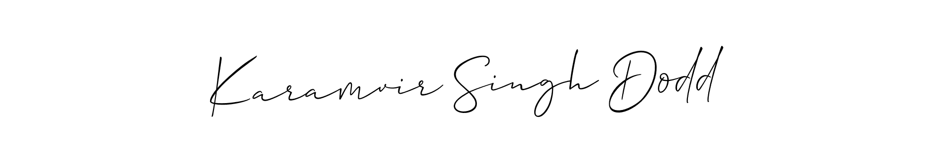 How to Draw Karamvir Singh Dodd signature style? Allison_Script is a latest design signature styles for name Karamvir Singh Dodd. Karamvir Singh Dodd signature style 2 images and pictures png