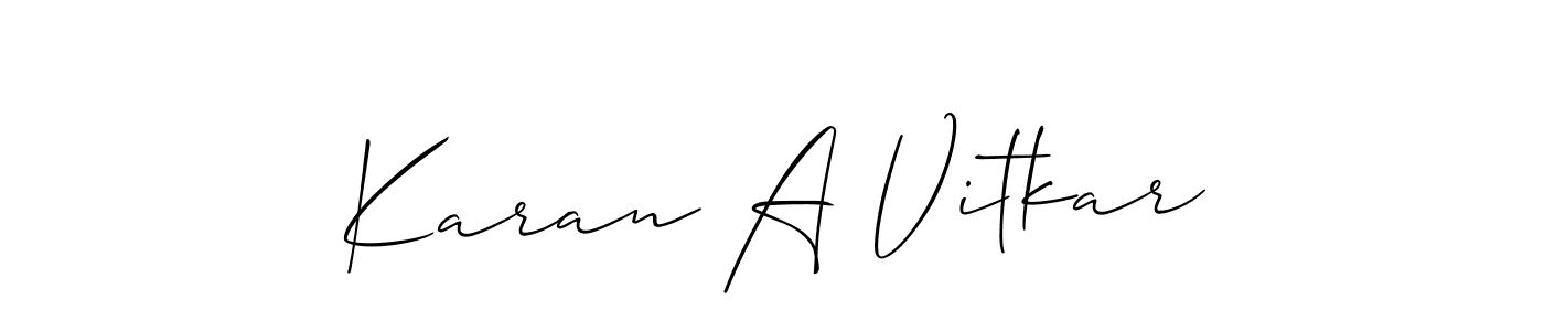 How to Draw Karan A Vitkar signature style? Allison_Script is a latest design signature styles for name Karan A Vitkar. Karan A Vitkar signature style 2 images and pictures png