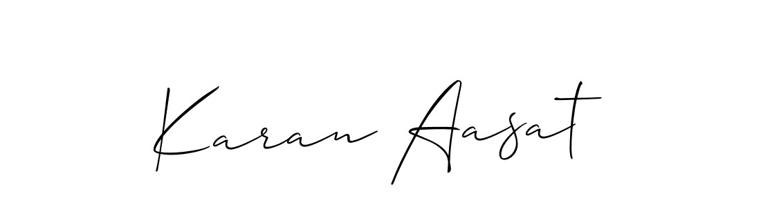 Design your own signature with our free online signature maker. With this signature software, you can create a handwritten (Allison_Script) signature for name Karan Aasat. Karan Aasat signature style 2 images and pictures png