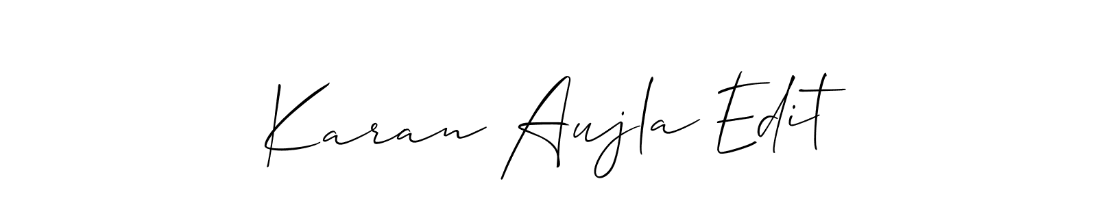 Design your own signature with our free online signature maker. With this signature software, you can create a handwritten (Allison_Script) signature for name Karan Aujla Edit. Karan Aujla Edit signature style 2 images and pictures png