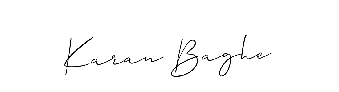 Use a signature maker to create a handwritten signature online. With this signature software, you can design (Allison_Script) your own signature for name Karan Baghe. Karan Baghe signature style 2 images and pictures png