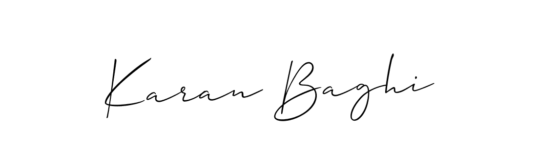 Also we have Karan Baghi name is the best signature style. Create professional handwritten signature collection using Allison_Script autograph style. Karan Baghi signature style 2 images and pictures png