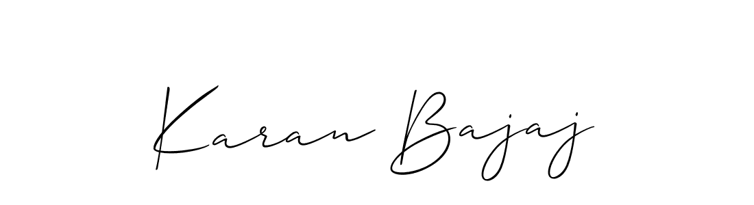 You should practise on your own different ways (Allison_Script) to write your name (Karan Bajaj) in signature. don't let someone else do it for you. Karan Bajaj signature style 2 images and pictures png