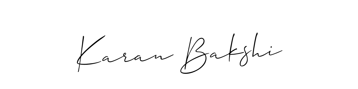 Also You can easily find your signature by using the search form. We will create Karan Bakshi name handwritten signature images for you free of cost using Allison_Script sign style. Karan Bakshi signature style 2 images and pictures png