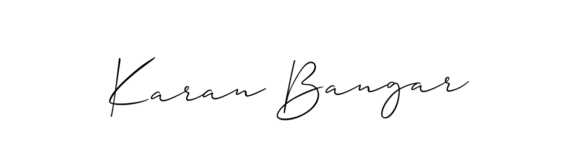 Best and Professional Signature Style for Karan Bangar. Allison_Script Best Signature Style Collection. Karan Bangar signature style 2 images and pictures png