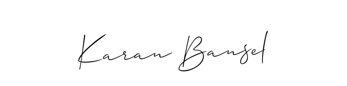 Best and Professional Signature Style for Karan Bansel. Allison_Script Best Signature Style Collection. Karan Bansel signature style 2 images and pictures png