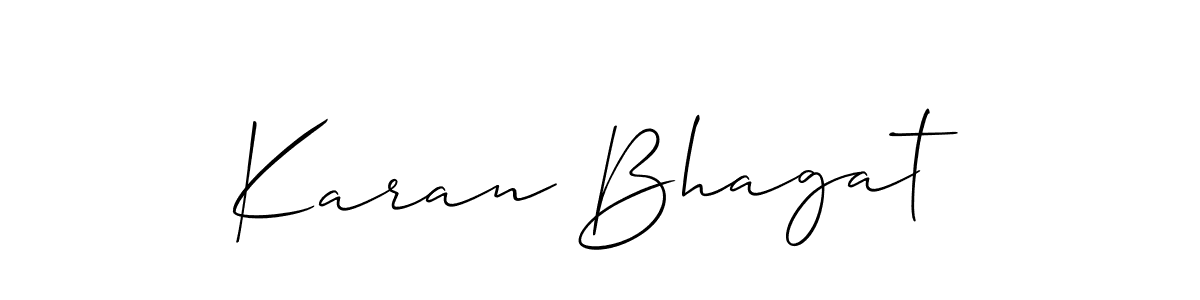 Karan Bhagat stylish signature style. Best Handwritten Sign (Allison_Script) for my name. Handwritten Signature Collection Ideas for my name Karan Bhagat. Karan Bhagat signature style 2 images and pictures png