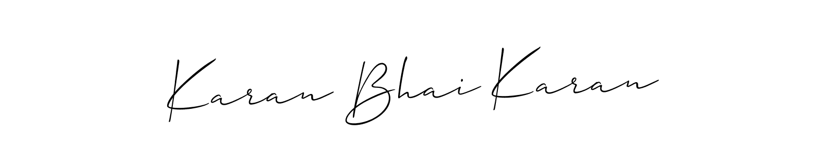 How to Draw Karan Bhai Karan signature style? Allison_Script is a latest design signature styles for name Karan Bhai Karan. Karan Bhai Karan signature style 2 images and pictures png
