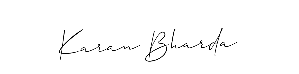 Check out images of Autograph of Karan Bharda name. Actor Karan Bharda Signature Style. Allison_Script is a professional sign style online. Karan Bharda signature style 2 images and pictures png