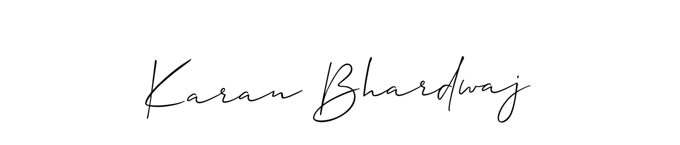 The best way (Allison_Script) to make a short signature is to pick only two or three words in your name. The name Karan Bhardwaj include a total of six letters. For converting this name. Karan Bhardwaj signature style 2 images and pictures png