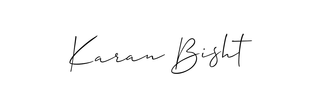 Make a beautiful signature design for name Karan Bisht. With this signature (Allison_Script) style, you can create a handwritten signature for free. Karan Bisht signature style 2 images and pictures png