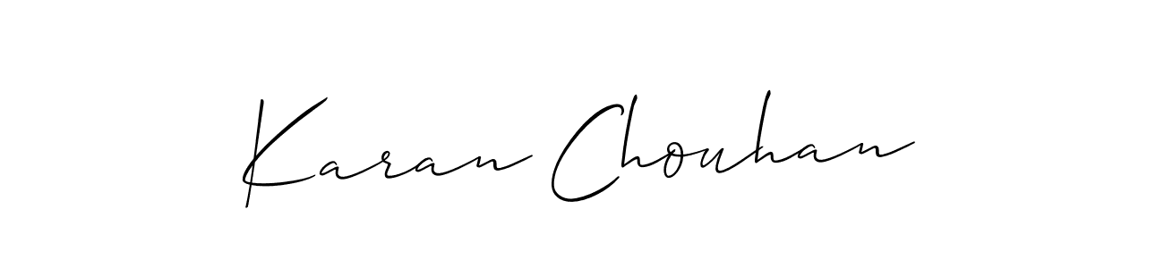 Design your own signature with our free online signature maker. With this signature software, you can create a handwritten (Allison_Script) signature for name Karan Chouhan. Karan Chouhan signature style 2 images and pictures png