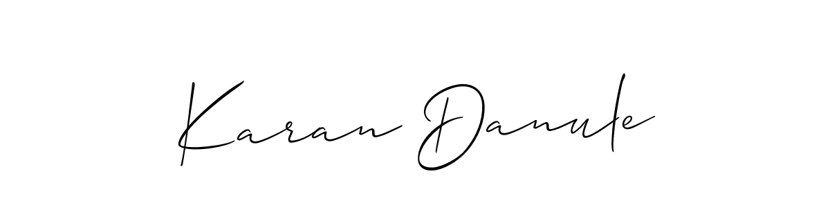 Also You can easily find your signature by using the search form. We will create Karan Danule name handwritten signature images for you free of cost using Allison_Script sign style. Karan Danule signature style 2 images and pictures png