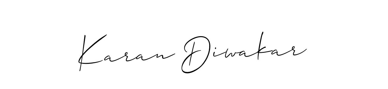 Use a signature maker to create a handwritten signature online. With this signature software, you can design (Allison_Script) your own signature for name Karan Diwakar. Karan Diwakar signature style 2 images and pictures png