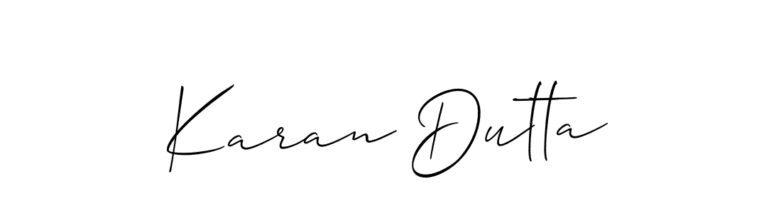 Karan Dutta stylish signature style. Best Handwritten Sign (Allison_Script) for my name. Handwritten Signature Collection Ideas for my name Karan Dutta. Karan Dutta signature style 2 images and pictures png