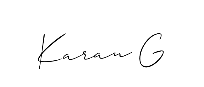 Also we have Karan G name is the best signature style. Create professional handwritten signature collection using Allison_Script autograph style. Karan G signature style 2 images and pictures png