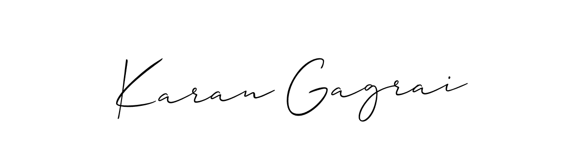 Make a short Karan Gagrai signature style. Manage your documents anywhere anytime using Allison_Script. Create and add eSignatures, submit forms, share and send files easily. Karan Gagrai signature style 2 images and pictures png