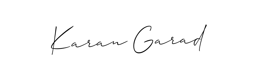 Make a short Karan Garad signature style. Manage your documents anywhere anytime using Allison_Script. Create and add eSignatures, submit forms, share and send files easily. Karan Garad signature style 2 images and pictures png