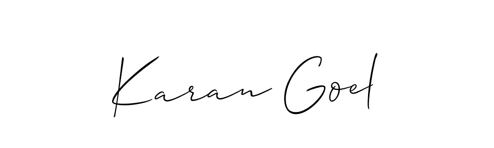 Make a short Karan Goel signature style. Manage your documents anywhere anytime using Allison_Script. Create and add eSignatures, submit forms, share and send files easily. Karan Goel signature style 2 images and pictures png