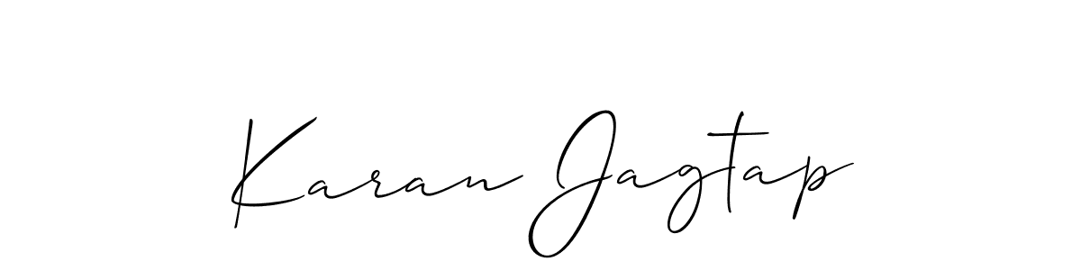 Also we have Karan Jagtap name is the best signature style. Create professional handwritten signature collection using Allison_Script autograph style. Karan Jagtap signature style 2 images and pictures png