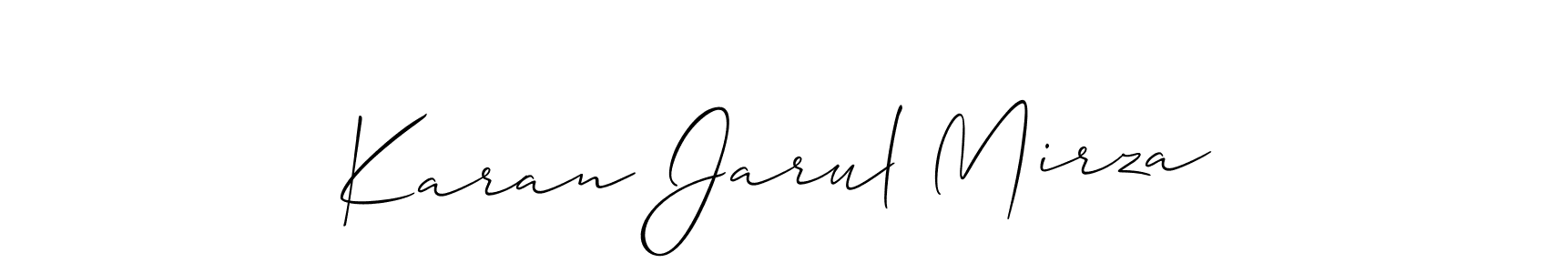 Once you've used our free online signature maker to create your best signature Allison_Script style, it's time to enjoy all of the benefits that Karan Jarul Mirza name signing documents. Karan Jarul Mirza signature style 2 images and pictures png