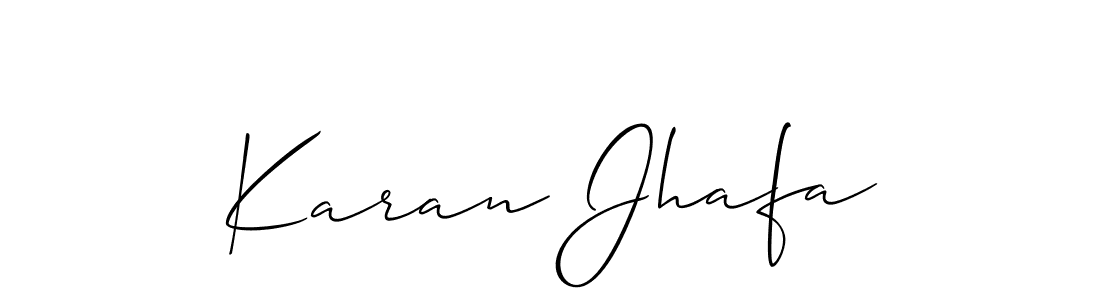 How to Draw Karan Jhafa signature style? Allison_Script is a latest design signature styles for name Karan Jhafa. Karan Jhafa signature style 2 images and pictures png