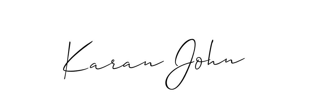 Design your own signature with our free online signature maker. With this signature software, you can create a handwritten (Allison_Script) signature for name Karan John. Karan John signature style 2 images and pictures png