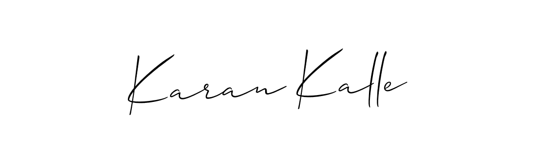 How to Draw Karan Kalle signature style? Allison_Script is a latest design signature styles for name Karan Kalle. Karan Kalle signature style 2 images and pictures png