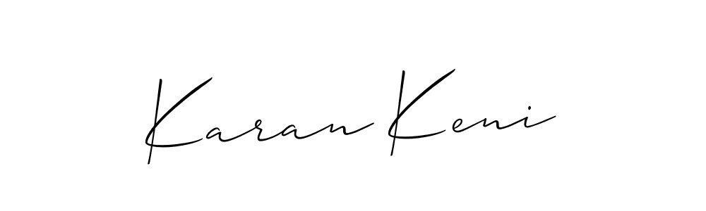 How to make Karan Keni signature? Allison_Script is a professional autograph style. Create handwritten signature for Karan Keni name. Karan Keni signature style 2 images and pictures png