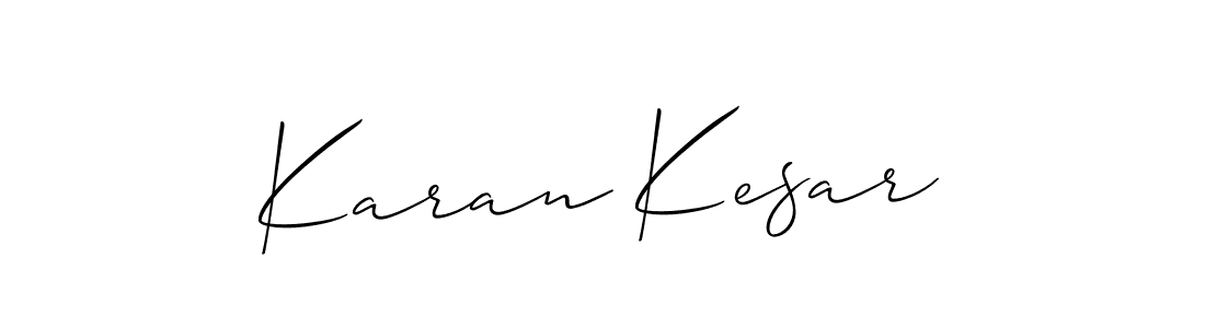 Karan Kesar stylish signature style. Best Handwritten Sign (Allison_Script) for my name. Handwritten Signature Collection Ideas for my name Karan Kesar. Karan Kesar signature style 2 images and pictures png