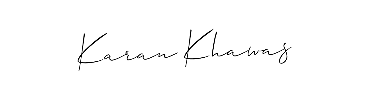 It looks lik you need a new signature style for name Karan Khawas. Design unique handwritten (Allison_Script) signature with our free signature maker in just a few clicks. Karan Khawas signature style 2 images and pictures png