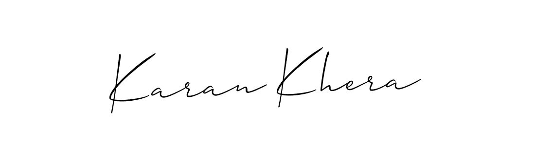 Make a beautiful signature design for name Karan Khera. With this signature (Allison_Script) style, you can create a handwritten signature for free. Karan Khera signature style 2 images and pictures png