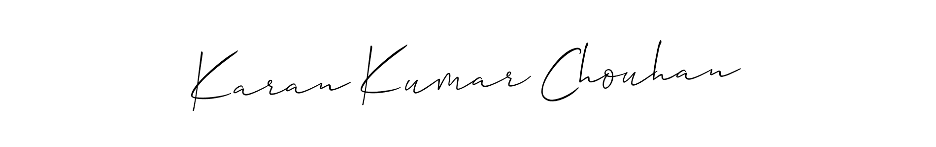 Use a signature maker to create a handwritten signature online. With this signature software, you can design (Allison_Script) your own signature for name Karan Kumar Chouhan. Karan Kumar Chouhan signature style 2 images and pictures png