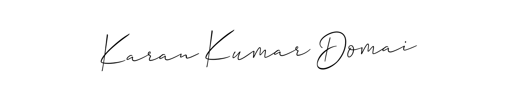 This is the best signature style for the Karan Kumar Domai name. Also you like these signature font (Allison_Script). Mix name signature. Karan Kumar Domai signature style 2 images and pictures png