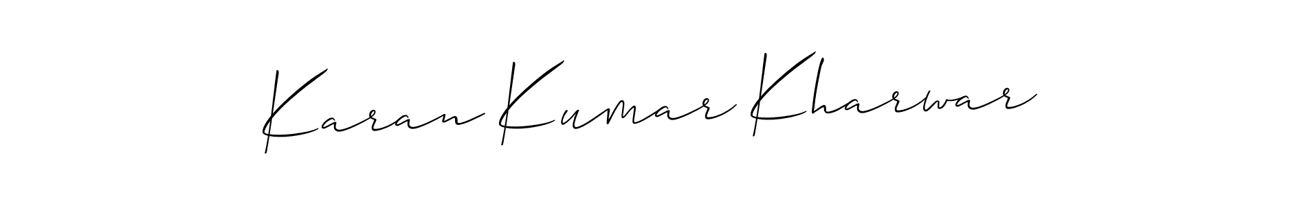 This is the best signature style for the Karan Kumar Kharwar name. Also you like these signature font (Allison_Script). Mix name signature. Karan Kumar Kharwar signature style 2 images and pictures png