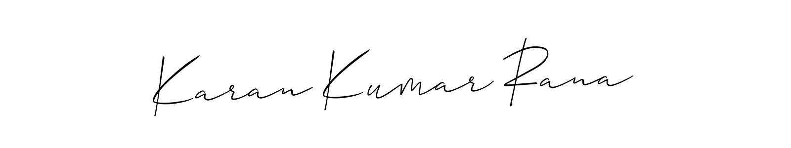 How to make Karan Kumar Rana name signature. Use Allison_Script style for creating short signs online. This is the latest handwritten sign. Karan Kumar Rana signature style 2 images and pictures png