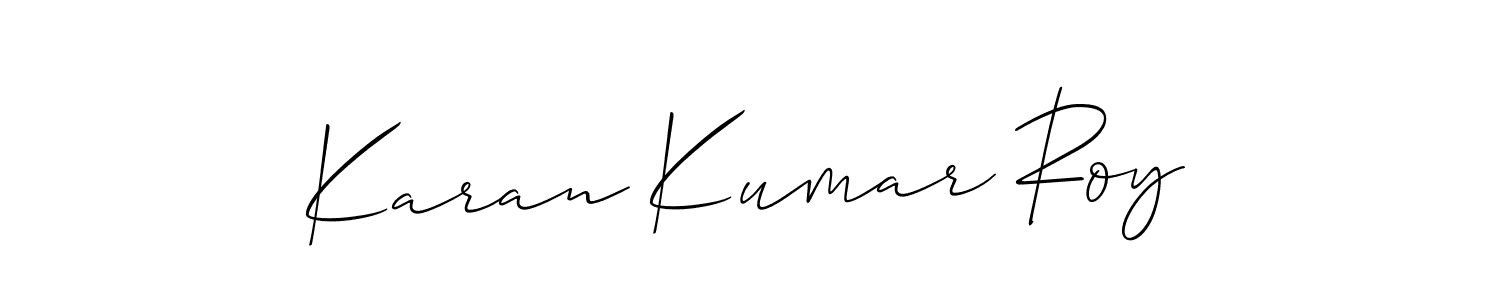 Similarly Allison_Script is the best handwritten signature design. Signature creator online .You can use it as an online autograph creator for name Karan Kumar Roy. Karan Kumar Roy signature style 2 images and pictures png