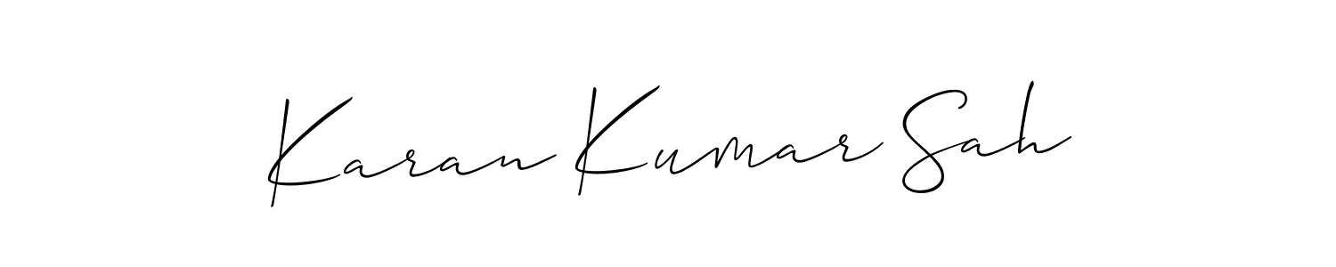 Create a beautiful signature design for name Karan Kumar Sah. With this signature (Allison_Script) fonts, you can make a handwritten signature for free. Karan Kumar Sah signature style 2 images and pictures png